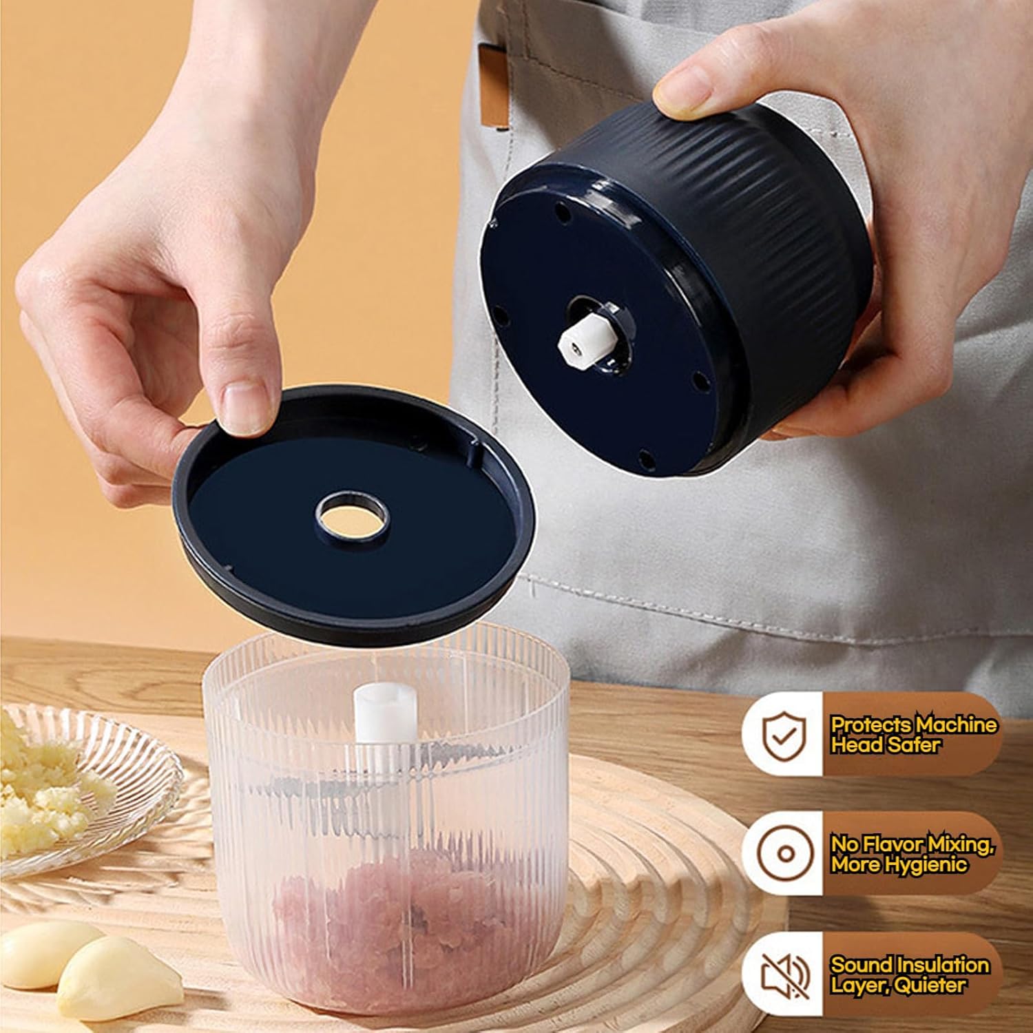 Picadora de Ajo Eléctrica, Min - Grain Mill Grinder reseña y precio
