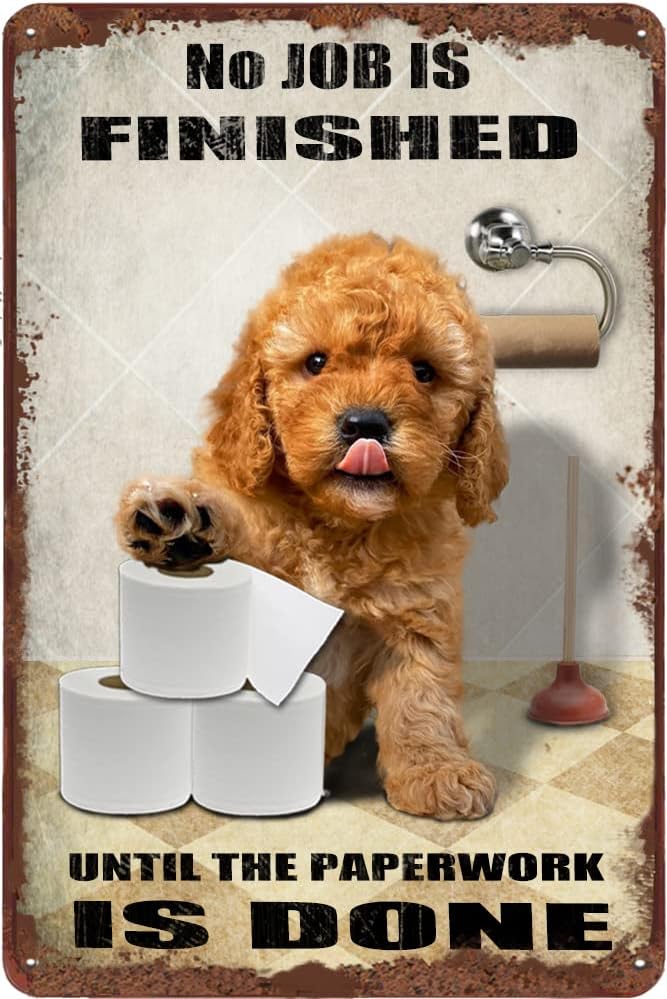 Letrero de metal Goldendoodle  - Farming Jobs reseña y precio